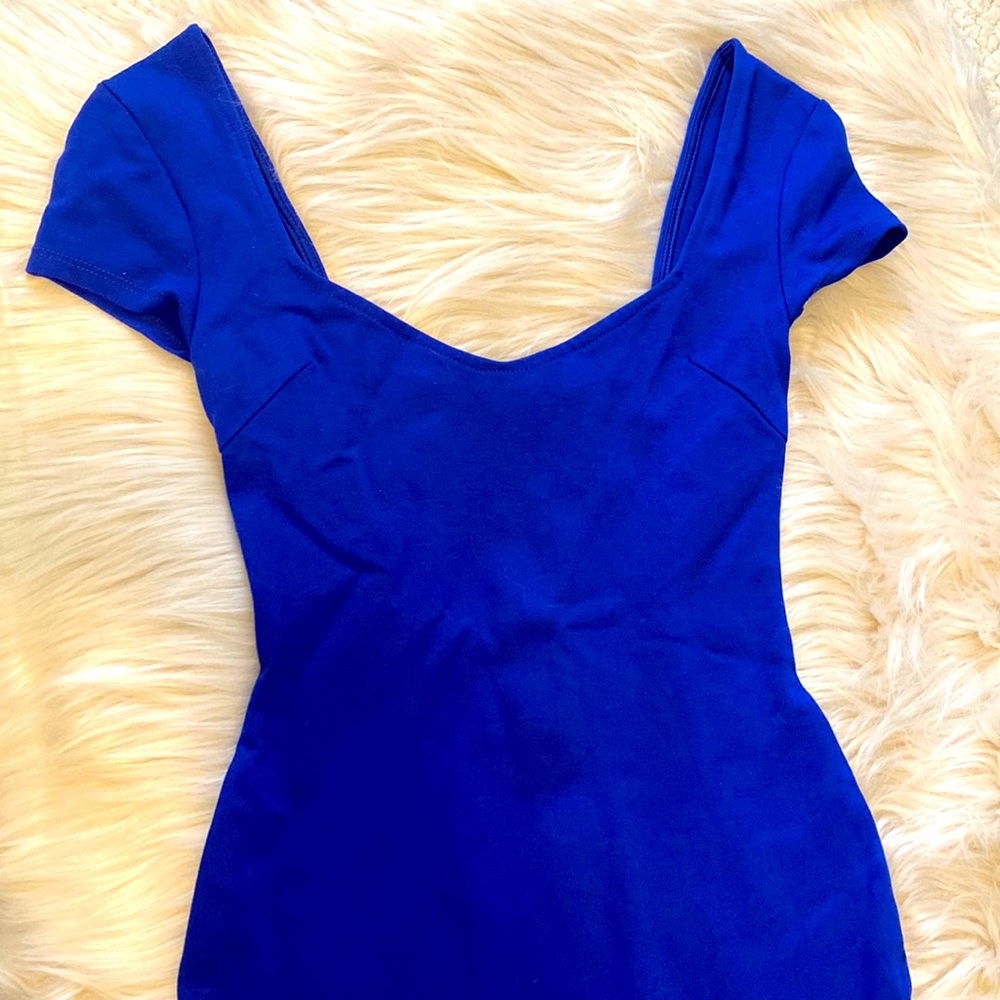 Blue BodyCon Dress Short Sleeve
